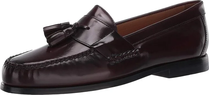 Johnston & Murphy Hayes Tassel Loafer Men's Shoes Burgundy : 8 M (D), Leather - Image 2