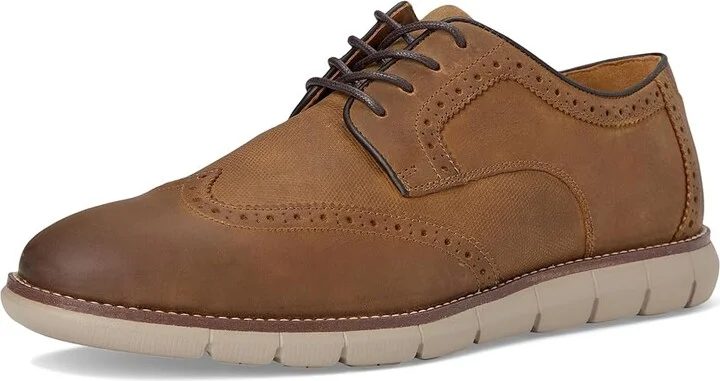 Johnston & Murphy Holden Embossed Wing Tip Men's Shoes Brown : 8.5 M (D), Leather - Image 5