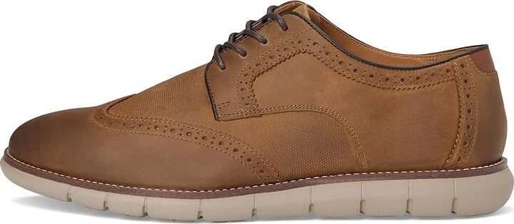 Johnston & Murphy Holden Embossed Wing Tip Men's Shoes Brown : 8.5 M (D), Leather - Image 6