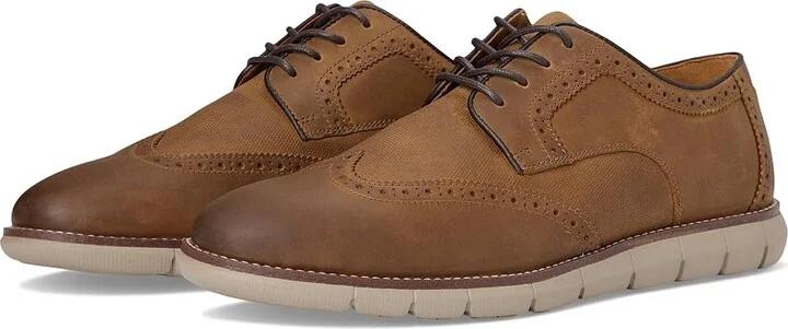 Johnston & Murphy Holden Embossed Wing Tip Men's Shoes Brown : 8.5 M (D), Leather