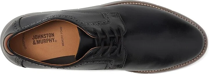 Johnston & Murphy Holden Plain Toe Oxford Men's Shoes Black Full Grain : 8 M (D), Full Grain leather - Image 3