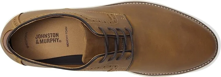 Johnston & Murphy Holden Plain Toe Oxford Men's Shoes Brown : 7.5 M (D), Full Grain leather - Image 2