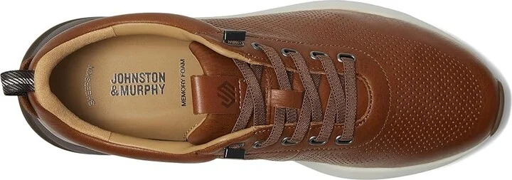 Johnston & Murphy Kinnon Perfed Jogger Men's Shoes Tan Full Grain 2 : 8 M (D), Leather - Image 2