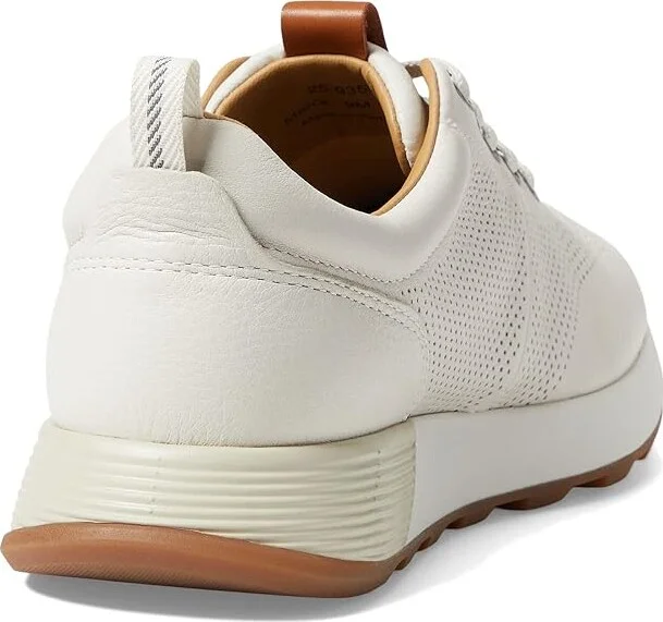 Johnston & Murphy Kinnon Perfed Jogger Men's Shoes White Full Grain : 8.5 M (D), Leather - Image 4