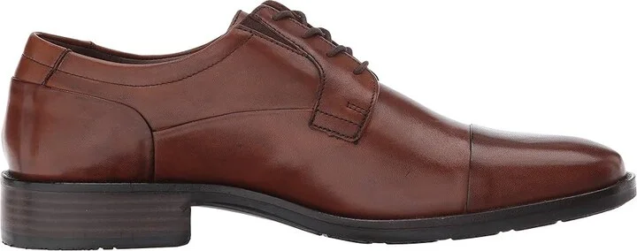Johnston & Murphy Lancaster Dress Cap Toe Oxford Men's Lace Up Cap Toe Shoes Tan Full Grain : 7 M (D), Full Grain leather - Image 8