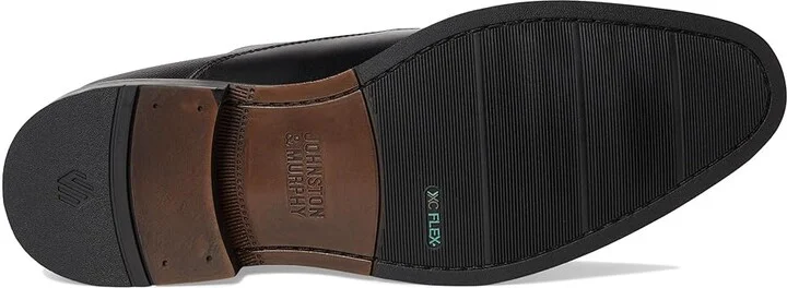 Johnston & Murphy Landry Embossed Plain Toe Men's Lace Up Wing Tip Shoes Black Full Grain : 9.5 M (D), Leather - Image 3