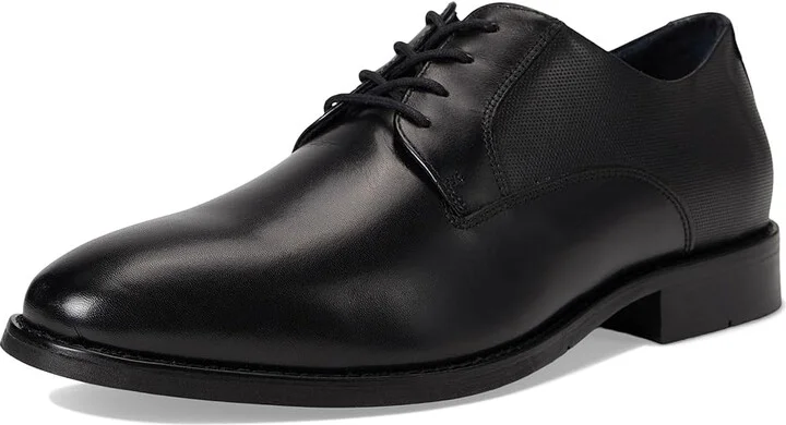 Johnston & Murphy Landry Embossed Plain Toe Men's Lace Up Wing Tip Shoes Black Full Grain : 9.5 M (D), Leather - Image 5