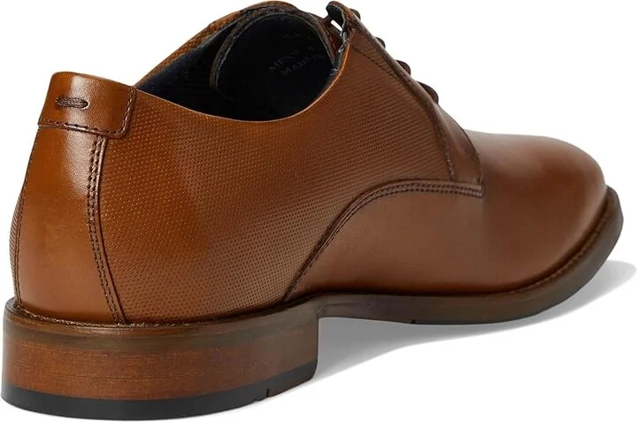 Johnston & Murphy Landry Embossed Plain Toe Men's Lace Up Wing Tip Shoes Tan Full Grain : 11 M (D), Leather - Image 4