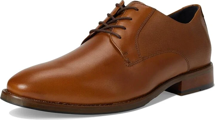 Johnston & Murphy Landry Embossed Plain Toe Men's Lace Up Wing Tip Shoes Tan Full Grain : 11 M (D), Leather - Image 5