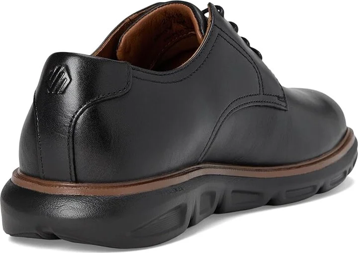 Johnston & Murphy Larkin Plain Toe Men's Shoes Black Italian Calfskin : 12 M (D), Leather - Image 4