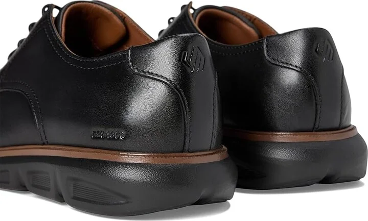 Johnston & Murphy Larkin Plain Toe Men's Shoes Black Italian Calfskin : 12 M (D), Leather - Image 7