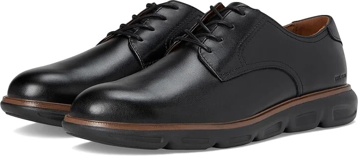 Johnston & Murphy Larkin Plain Toe Men's Shoes Black Italian Calfskin : 12 M (D), Leather