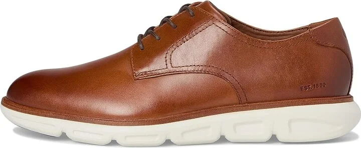 Johnston & Murphy Larkin Plain Toe Men's Shoes Tan Italian Calfskin : 8.5 M (D), Leather - Image 6