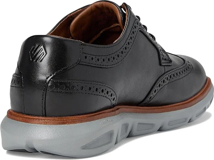 Johnston & Murphy Larkin Wingtip Men's Shoes Black Italian Calfskin : 9.5 M (D), Leather - Image 4