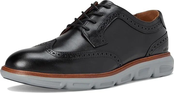 Johnston & Murphy Larkin Wingtip Men's Shoes Black Italian Calfskin : 9.5 M (D), Leather - Image 5