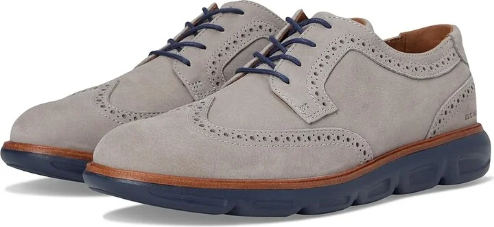 Johnston & Murphy Larkin Wingtip Men's Shoes Gray Nubuck : 13 M (D), Leather