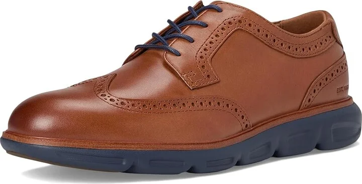Johnston & Murphy Larkin Wingtip Men's Shoes Tan Italian Calfskin : 8 M (D), Leather - Image 5