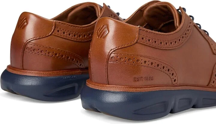 Johnston & Murphy Larkin Wingtip Men's Shoes Tan Italian Calfskin : 8 M (D), Leather - Image 7