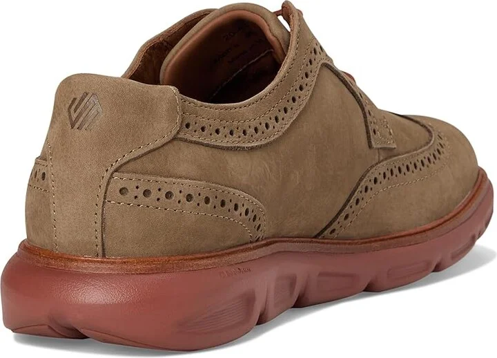 Johnston & Murphy Larkin Wingtip Men's Shoes Taupe Nubuck : 12 M (D), Leather - Image 4