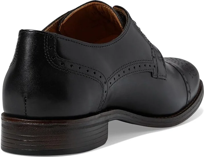 Johnston & Murphy Lewis Cap Toe Men's Shoes Black Full Grain Leather : 8.5 M (D) - Image 4