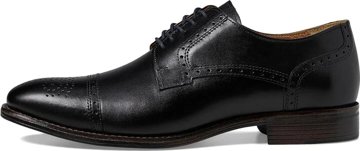 Johnston & Murphy Lewis Cap Toe Men's Shoes Black Full Grain Leather : 8.5 M (D) - Image 6