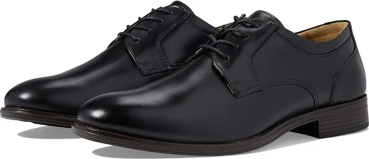 Johnston & Murphy Lewis Plain Toe Men's Shoes Black Full Grain : 8 M (D), Leather