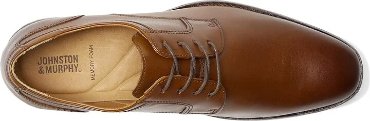 Johnston & Murphy Lewis Plain Toe Men's Shoes Tan Full Grain : 8.5 M (D), Leather - Image 2