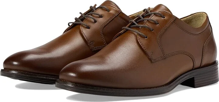 Johnston & Murphy Lewis Plain Toe Men's Shoes Tan Full Grain : 8.5 M (D), Leather