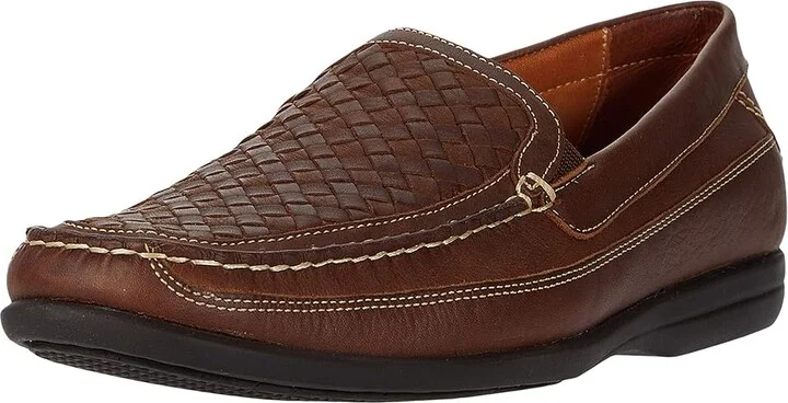 Johnston & Murphy Locklin Woven Venetian Men's Shoes Tan Oiled Full Grain : 8.5 M (D), Leather - Image 2