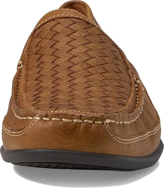 Johnston & Murphy Locklin Woven Venetian Men's Shoes Tan Oiled Full Grain : 8.5 M (D), Leather - Image 6