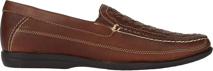 Johnston & Murphy Locklin Woven Venetian Men's Shoes Tan Oiled Full Grain : 8.5 M (D), Leather - Image 8