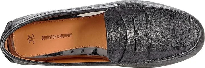 Johnston & Murphy Maggie Penny Women's Dress Flat Shoes Black Washed Sheepskin : 6 M - Image 2