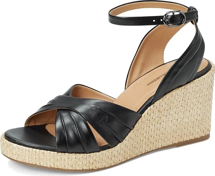 Johnston & Murphy Marcia Cross-Band Sandal Women's Sandals Black : 9.5 M, Leather - Image 5