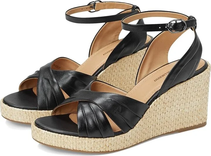 Johnston & Murphy Marcia Cross-Band Sandal Women's Sandals Black : 9.5 M, Leather