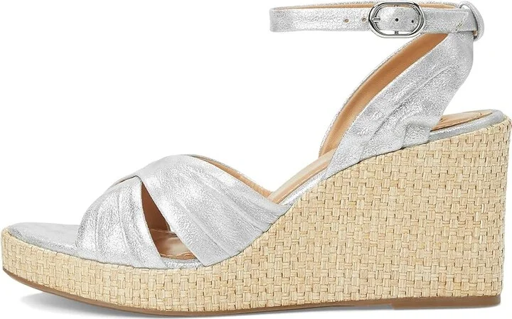 Johnston & Murphy Marcia Cross-Band Sandal Women's Sandals Silver Metallic : 8 M, Leather - Image 6