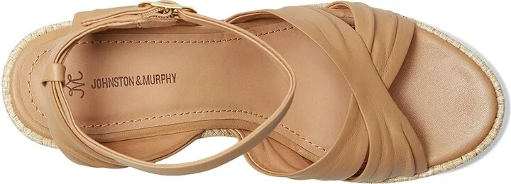 Johnston & Murphy Marcia Cross-Band Sandal Women's Sandals Tan : 11 M, Leather - Image 2