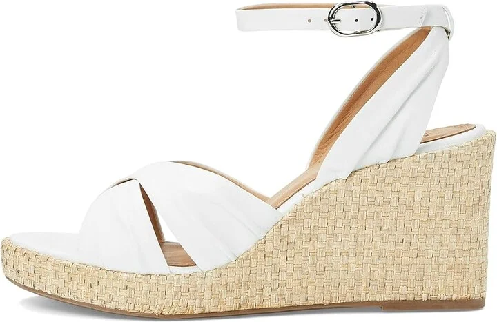 Johnston & Murphy Marcia Cross-Band Sandal Women's Sandals White : 8 M, Leather - Image 6