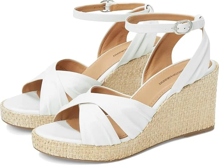 Johnston & Murphy Marcia Cross-Band Sandal Women's Sandals White : 8 M, Leather