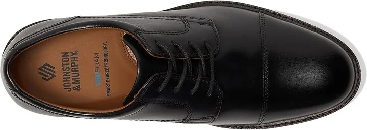 Johnston & Murphy Mason Cap Toe Men's Lace Up Wing Tip Shoes Black Full Grain : 10.5 M (D), EVA/Lace/Leather - Image 2