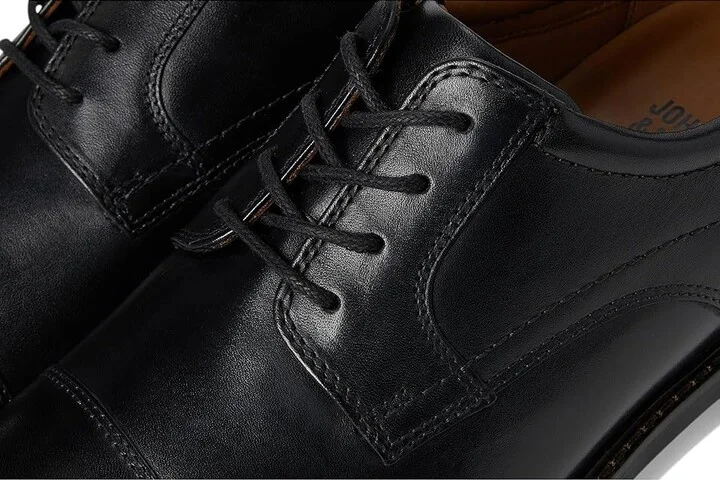 Johnston & Murphy Mason Cap Toe Men's Lace Up Wing Tip Shoes Black Full Grain : 10.5 M (D), EVA/Lace/Leather - Image 7