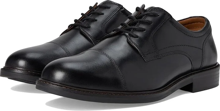 Johnston & Murphy Mason Cap Toe Men's Lace Up Wing Tip Shoes Black Full Grain : 10.5 M (D), EVA/Lace/Leather