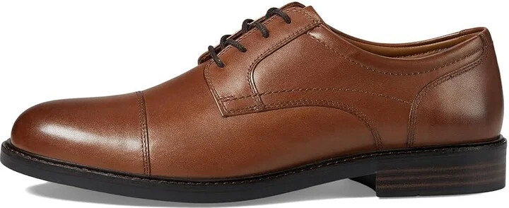 Johnston & Murphy Mason Cap Toe Men's Lace Up Wing Tip Shoes Tan Full Grain : 10 M (D), EVA/Lace/Leather - Image 6