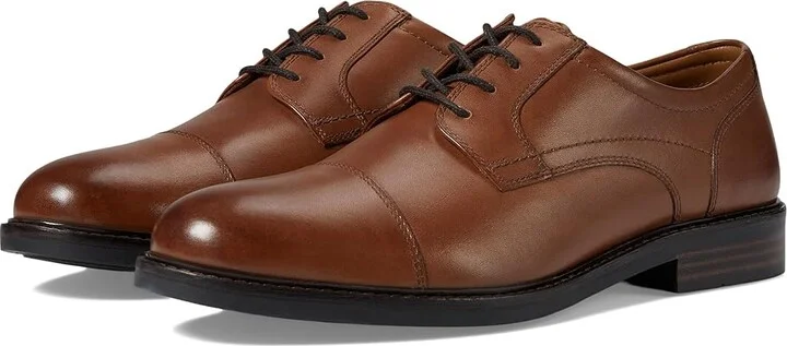 Johnston & Murphy Mason Cap Toe Men's Lace Up Wing Tip Shoes Tan Full Grain : 10 M (D), EVA/Lace/Leather