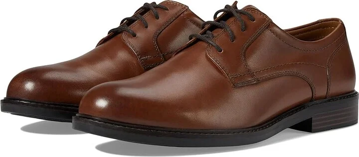 Johnston & Murphy Mason Plain Toe Men's Lace Up Wing Tip Shoes Tan Full Grain : 14 M (D), Leather
