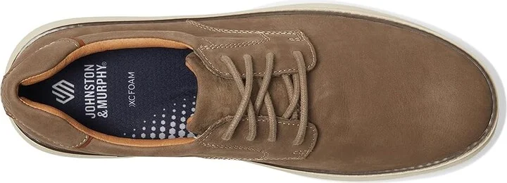Johnston & Murphy Mcguffey 2 Plain Toe Men's Shoes Taupe Tumbled Nubuck : 15 M (D), Leather - Image 2