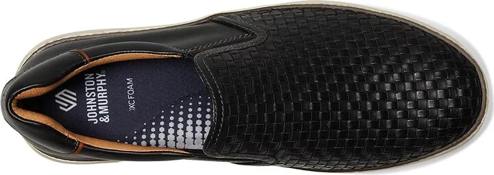 Johnston & Murphy Mcguffey 2 Woven Slip-On Men's Shoes Black Woven Full Grain : 8.5 M (D), Leather - Image 2
