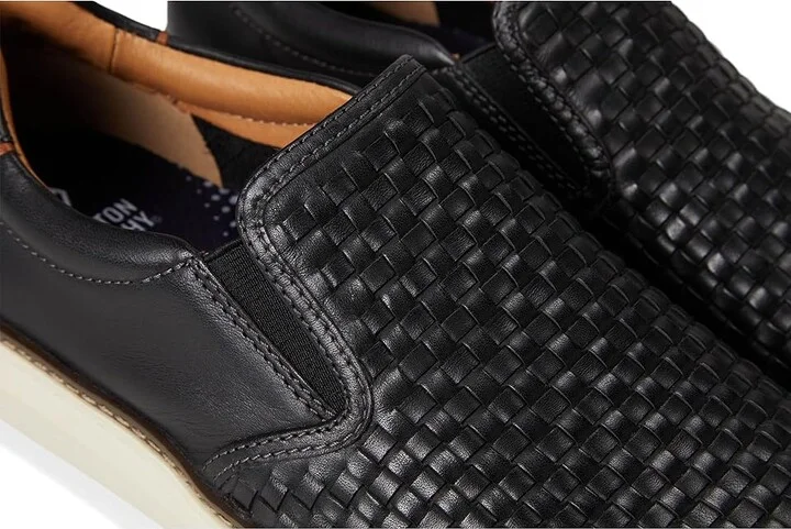 Johnston & Murphy Mcguffey 2 Woven Slip-On Men's Shoes Black Woven Full Grain : 8.5 M (D), Leather - Image 7