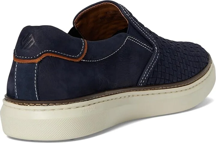 Johnston & Murphy Mcguffey 2 Woven Slip-On Men's Shoes Navy Woven Tumbled Nubuck : 12 M (D), Leather - Image 4
