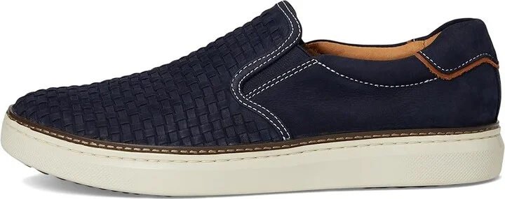 Johnston & Murphy Mcguffey 2 Woven Slip-On Men's Shoes Navy Woven Tumbled Nubuck : 12 M (D), Leather - Image 6