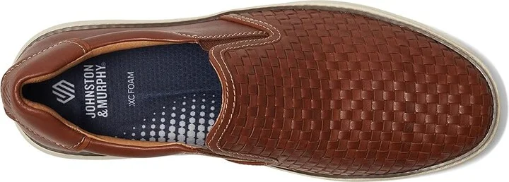 Johnston & Murphy Mcguffey 2 Woven Slip-On Men's Shoes Tan Woven Full Grain : 11 W (EE), Leather - Image 2